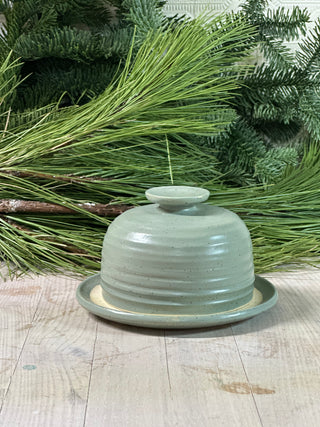 butter dish in Sage