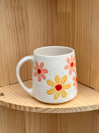 Floral in yellow and pink