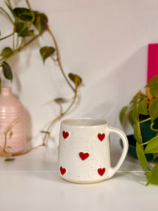 18oz red Mug (lrg Heart)