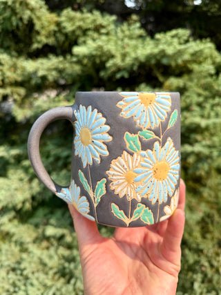 Mom’s Daisies in Charcoal