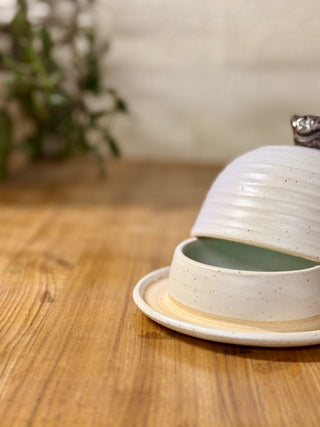 Bird butter dish