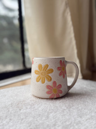 Pink and mustard flowers