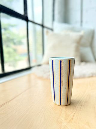 Blue Striped Tumbler
