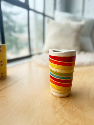 Rainbow swirl Travel Tumbler